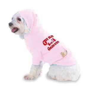 Give Blood Tease a Golden Retriever Hooded (Hoody) T Shirt with pocket 
