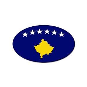  Kosovo Flag Oval Magnet