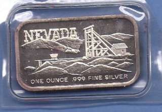 Silver Bar Nevada Mine Ore Car Rare Art Ingot .999  