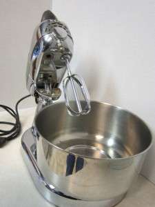 Vintage Retro 50s Chrome Stainless Electric Mixer Silver Chef 