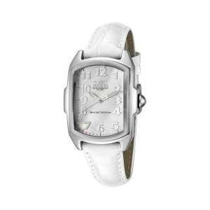 Invicta Womens II White Mother Of Pearl Dial White Genuine Leather 