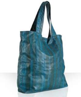 Beirn petrol snakeskin Andrea large tote  