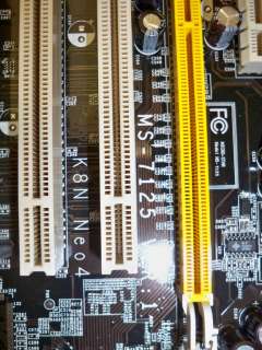 MSI MS 7125 Ver 1 AMD Athlon 64 3200 CPU 512 MB RAM  