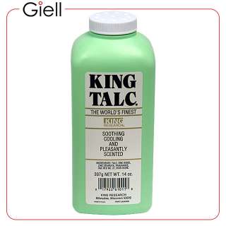 King Talc 14oz Talcum Soothing Cooling Scented Powder  