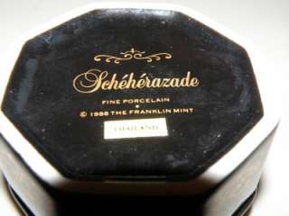 Franklin Mint porcelain Scheherazade music box  