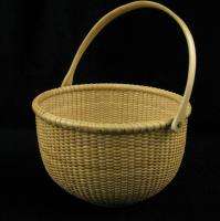 Nantucket Swing Handle Cane on Cane Weave Basket Basketville 