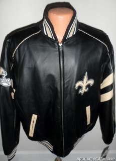 New Orleans Saints NFL Genuine Leather Jacket G III Apparel XL  