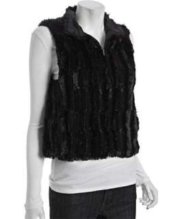 Wyatt black faux fur chunky vest