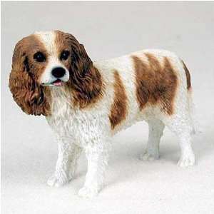 Cavalier King Charles Spaniel, Brown/White Original Dog Figurine (4in 