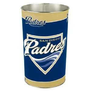    San Diego Padres Waste Paper Trash Can   Trash Cans