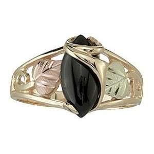  Black Hills Gold Ladies 10K Onyx Ring   SZ 9 Jewelry