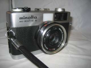 Vintage Minolta Hi Matic G 35mm Film Rangefinder Camera  