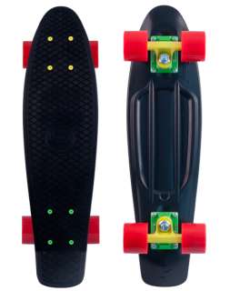   One and Only Original Plastic Banana Skateboard Black Rasta Cruiser 22