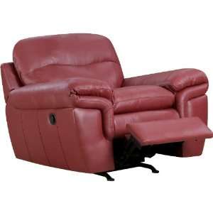  Rozzano Red Leather Recliner
