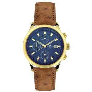  Mens Geneve Dorado Automatic Chronograph Blue Dial 