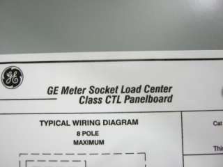 GE TSMR420CSCU Meter Socket Load Center Class CTL Panelboard 120/240 V 