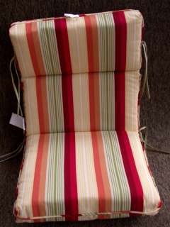 Outdoor Patio Chair Cushions ~ Sorbet Stripe ~ 22.5 x 45 x 4.5 