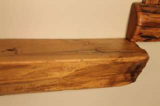 335 barn beam fireplace mantel / shelf, 1800s Cedar hand made rustic 