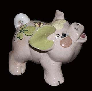 Kay Finch Sassy Pig Figure / Clover Hand Painting  