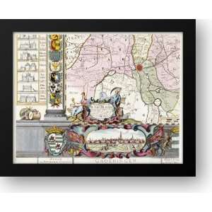 Large Wall Map Of Groningen. W. and F 42x35 Framed Art 