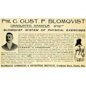   Ad Blomqvist Masseuse Orthopedic Massage Therapy   Original Print Ad