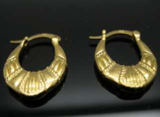 9CT SOLID GOLD LADIES WOMENS HOOP EARRINGS 9K GF E170  