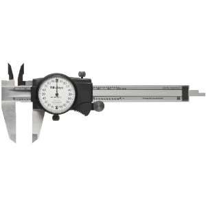 Mitutoyo 505 716 Dial Caliper, 0.2 Per Rev., White Face, 0 4 Range 