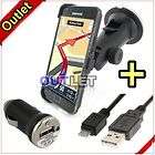 Car Mount Holder + Mini Car Charger + USB Date Cable For Samsung 