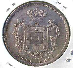 PORTUGAL   1000 REIS 1837   D.MARIA II   VERY RARE   LARGE SILVER 