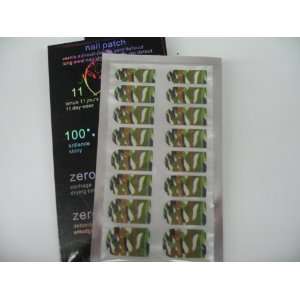  Nail Foil Nail Art Sticker Nail Patch No Heat   Green 