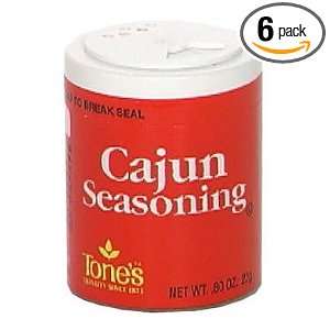 Tones Cajun Seasoning, .8 Ounce Containers (Pack of 6)  