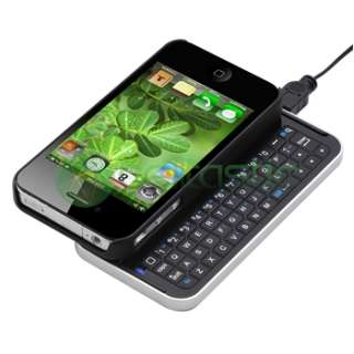   Bluetooth Keyboard Case+Privacy Filter Protector For Apple iPhone 4