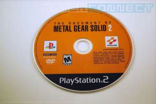 The Document of Metal Gear Solid 2 PS2 MINT Complete  