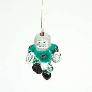  Miami Dolphins NFL Crystal Halfback Player Ornament (3 