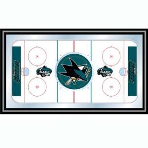    Poker NHL San Jose Sharks Framed Hockey Rink Mirror
