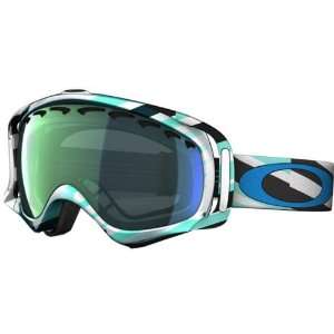 Oakley Crowbar Tech Stripe Mint Adult Snow Snowmobile Goggles Eyewear 