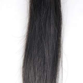 22 Natural Black Bonded Real Remy Human Hair Extensions wig Brand New 