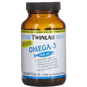  Twinlab Omega 3 Fish Oil 1,000 mg Softgels Health 