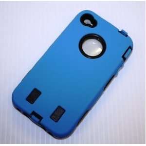   Armor Super Case for iPhone 4G   Comparable to Otterbox   Blue/Black