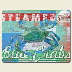   Crabs   15 x 11.5 inch Tempered Glass Cutting Board