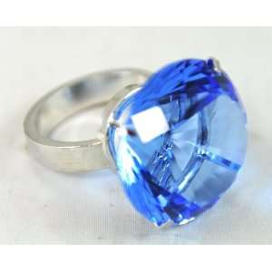   Crystal Diamond Jewel Paperweight 50 mm Sapphire Ring