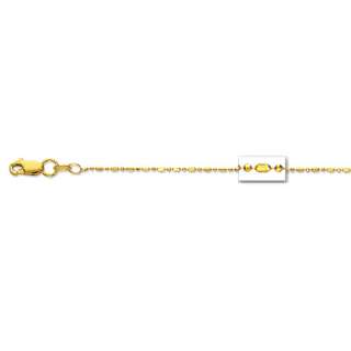 Bead Ball Chain Necklace 14K Yellow Gold 16 18 20  