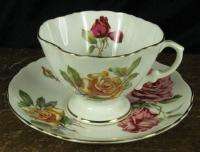 Hammersley China Morgans Rose Tea Cup Saucer Floral Set  