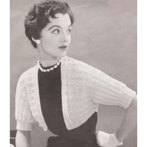  Vintage Knitting PATTERN to make   Knitted Designer Bolero 