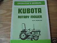 Kubota RC60 20 Rotary Mower Operators Manual  