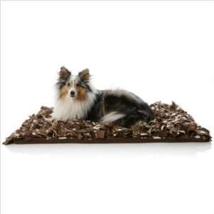  Bindy Bed in Chocolate with Cream Paw Prints Size Small 