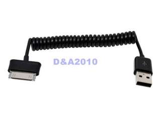 Coiled USB Sync data cable for Samsung Galaxy Tab GT P1000 M180S i987 