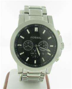 NEW FOSSIL MENS ARKITEKT CHRONOGRAPH WATCH  LG ROUND FACE W/ STEEL 