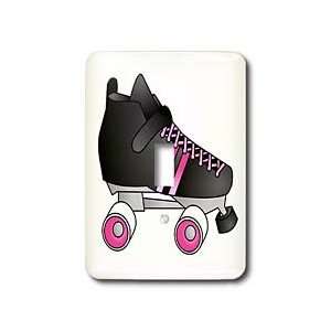  Designs Roller Derby   Skating Gifts   Black and Pink Roller Skate 
