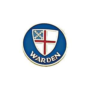    B 95 Episcopal Shield 1 Warden Religious Pin 